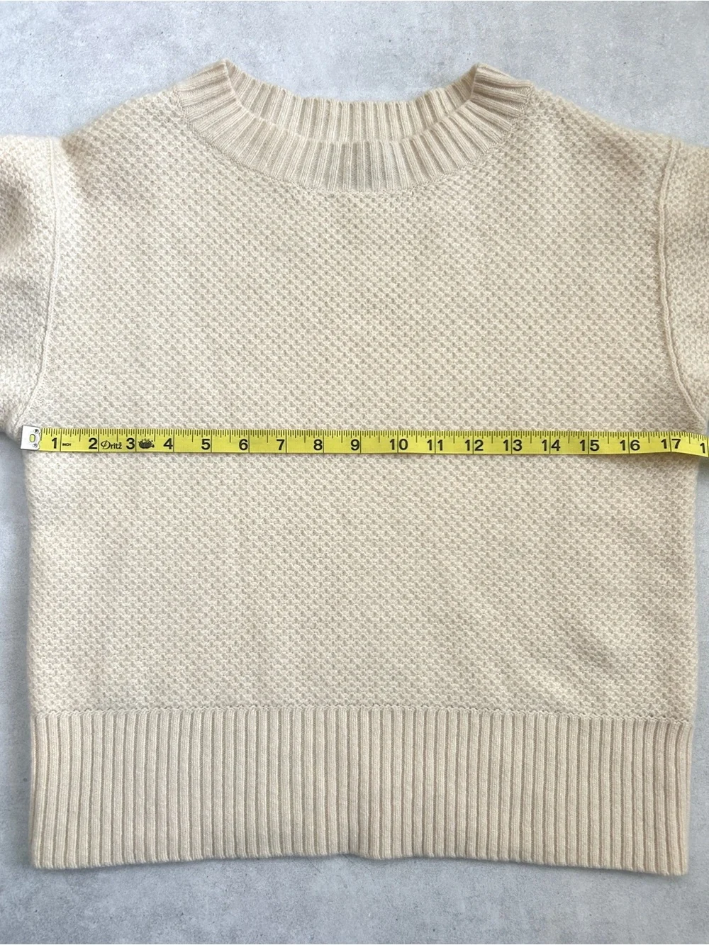 Everlane The ReCashmere Stroopwafel Crew Sweater - Bone | Size M